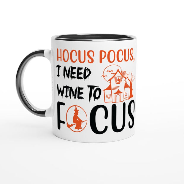 hocus pocus need wine to focus -funny halloween wine mug gift ideal for birtdays and parties  - halloween party