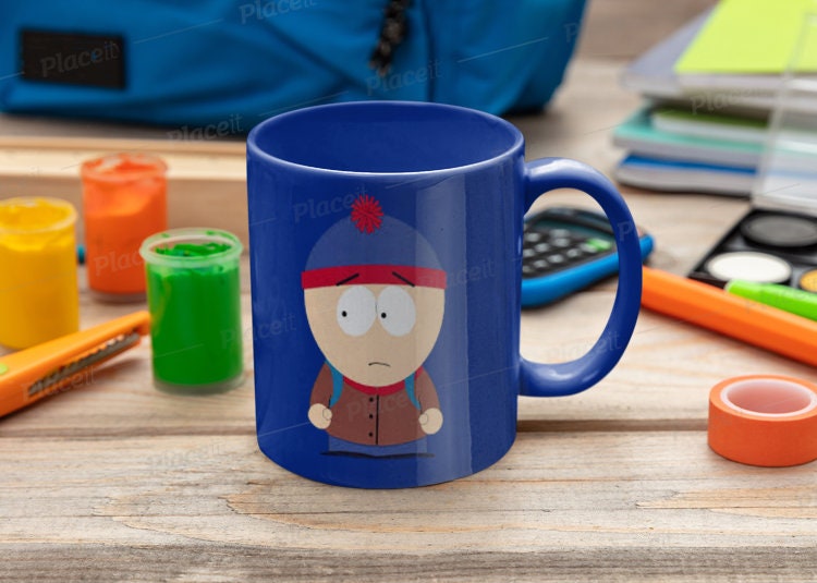 southpark worried stan marsh,southpark ceramic mug gift,90s animated series,southpark gifts,southpsrk stan