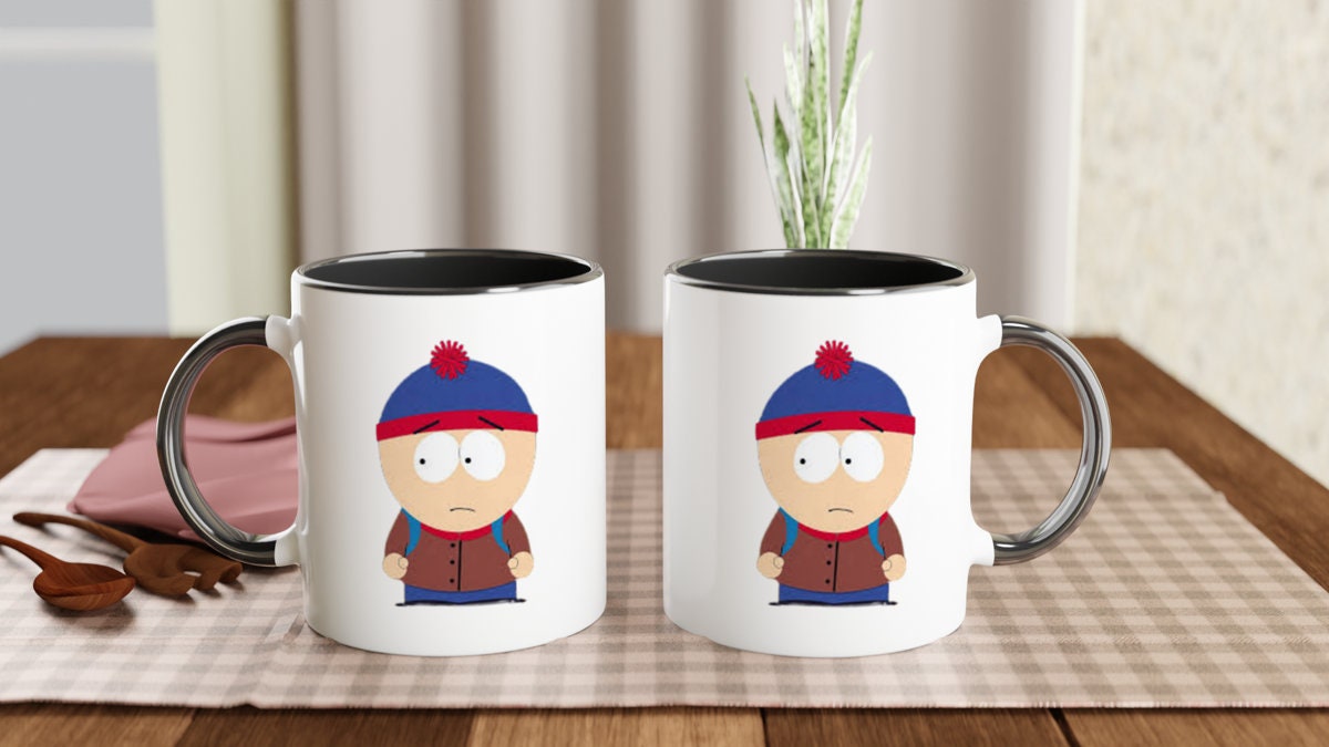 southpark worried stan marsh,southpark ceramic mug gift,90s animated series,southpark gifts,southpsrk stan