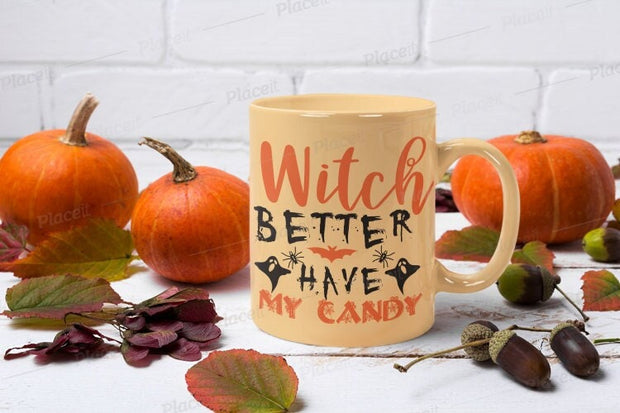 witch better have my candy - handmade ceramic witch mug ,funny sarcastic halloween gift  - gift  idea  for boyfriend girlfriend