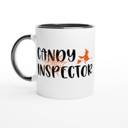 halloween candy inspector novelty mug,handmaid ceramic candy mug ,hallloween gift  for him and her ,halloween funny