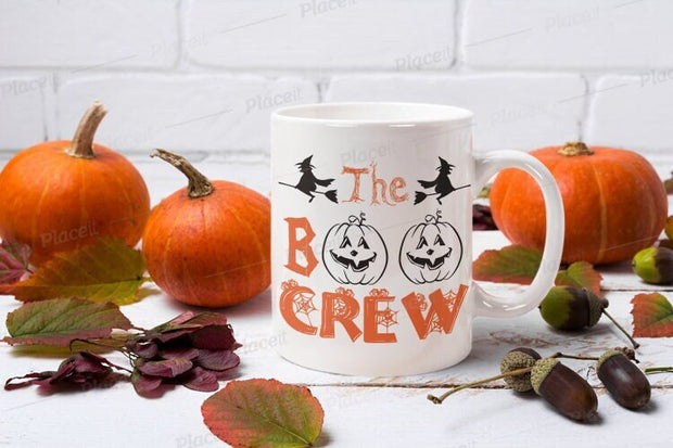 the boo crew halloween mug gift ,halloween tumbler  mug ,boo crew halloween coffee mug