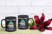 southpark eric cartman, coffee mug gift,respect my authority, southpark mug,christmas gifts