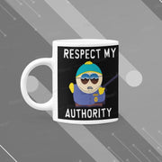 southpark eric cartman, coffee mug gift,respect my authority, southpark mug,christmas gifts
