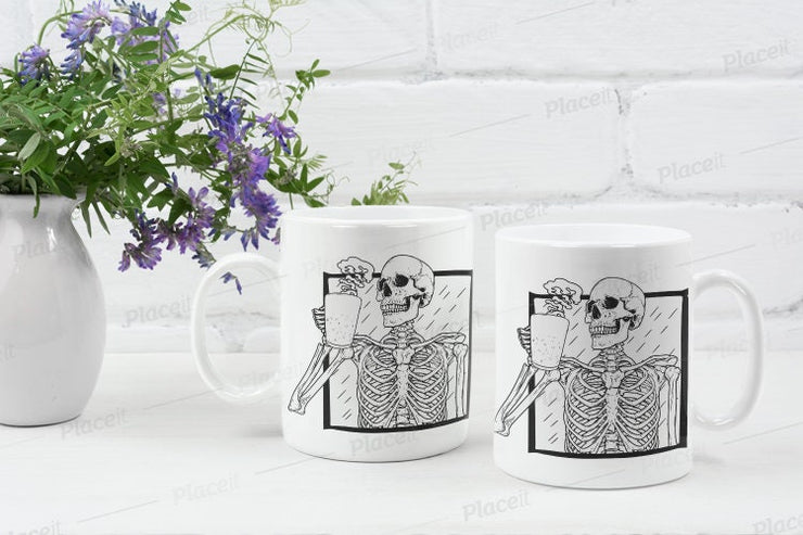 coffee drinking skull skeleton mug ,skeleton drinking coffee- halloween skeleton mug ,skull coffee mug