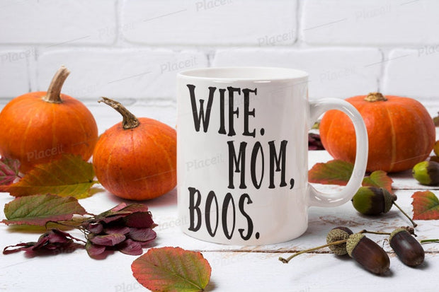 WIFE MOM BOOS,funny wife  mug ,boss  babe,Halloween boo mug ,mothers day gift,