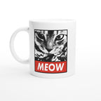 meow cat mug , dont stress meowt mug ,  grey tabby cat meow,cat meow mug gift,funny cat picture