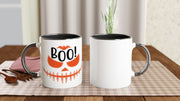 halloween scary pumpkin face -boo boo bash -boo halloween handmaid ceramic mug gift
