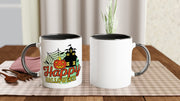 happy halloween ceramic mug ,pumpkin ceramic  mug,halloween mug,coffee mug,halloween haunted house gift mug