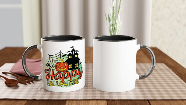 happy halloween ceramic mug ,pumpkin ceramic  mug,halloween mug,coffee mug,halloween haunted house gift mug