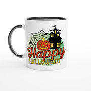 happy halloween ceramic mug ,pumpkin ceramic  mug,halloween mug,coffee mug,halloween haunted house gift mug