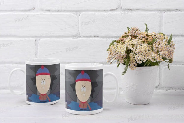 stan marsh southpark mug gift, ceramic mug gift ,90s animated cartoon ,vintage southpark mug