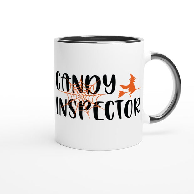 halloween candy inspector novelty mug,handmaid ceramic candy mug ,hallloween gift  for him and her ,halloween funny