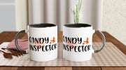 halloween candy inspector novelty mug,handmaid ceramic candy mug ,hallloween gift  for him and her ,halloween funny