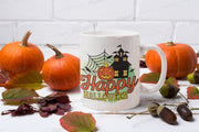 happy halloween ceramic mug ,pumpkin ceramic  mug,halloween mug,coffee mug,halloween haunted house gift mug