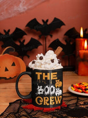 the boo  crew coffee mug -halloween fall  mug , halloween moo crew coffee mug