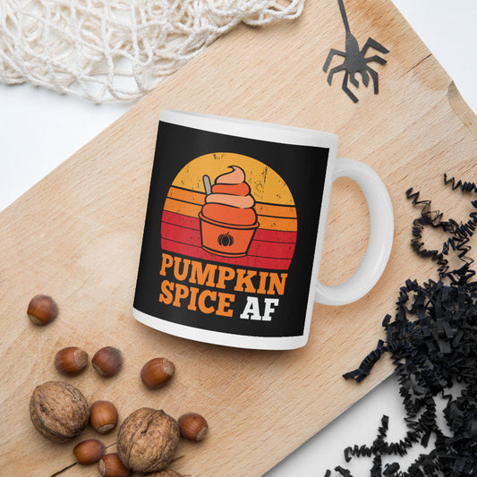 pumpkin spice mug , halloween pumpkin spice af ,pumpkin lattie spice gift  ,ceramic pumpkin