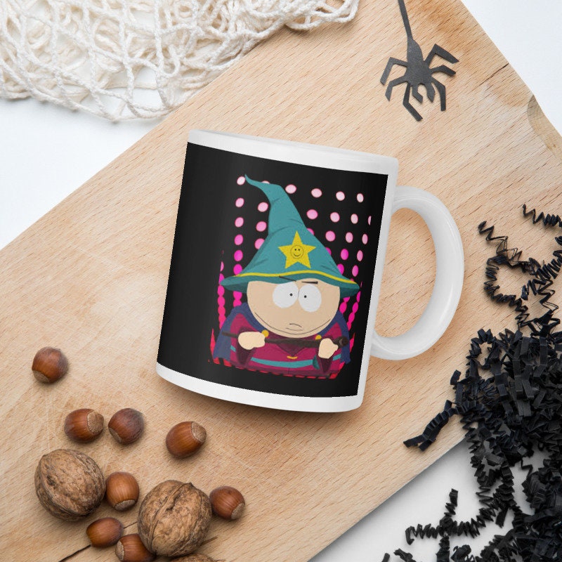 southpark eric cartman as the wizard, handmade ceramic southpark mug,90s animated cartoon,southpark gifts Active Photos