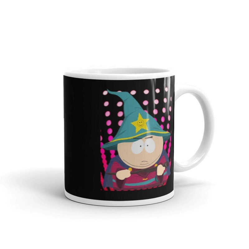 southpark eric cartman as the wizard, handmade ceramic southpark mug,90s animated cartoon,southpark gifts Active Photos
