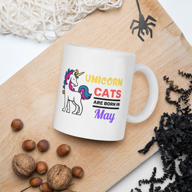 unicorn lover gift,unicorn cats are born in may ,unicorn cats,unicorn mug gift,rainbow gift, sprinkle tits