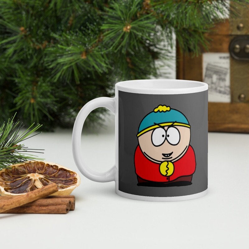 southpark mug ,eric cartman rubbing hands,90s animated cartoon,southpark mug gift