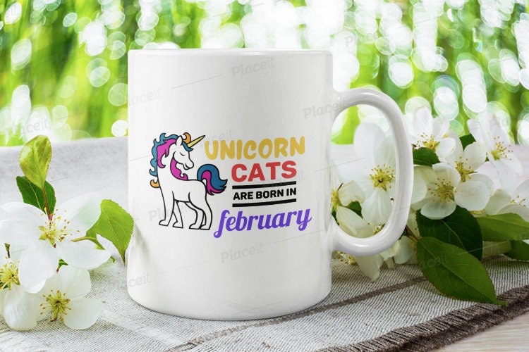 unicorn lover gift,unicorn cats are born in february ,unicorn cats,unicorn  mug gift,sprinkle tits
