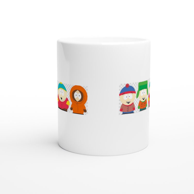southpark crew  , handmade ceramic southpark mug,90s animated cartoon,southpark gifts,90smug
