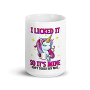 unicorn mug , i licked it so it mine ,unicorn lover gift ,super  unicorn cup,lgbt mug