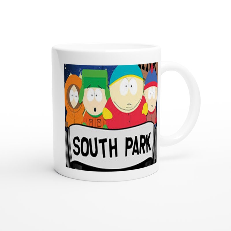 southpark characters,  handmade ceramic southpark mug,90s animated cartoon,southpark gifts