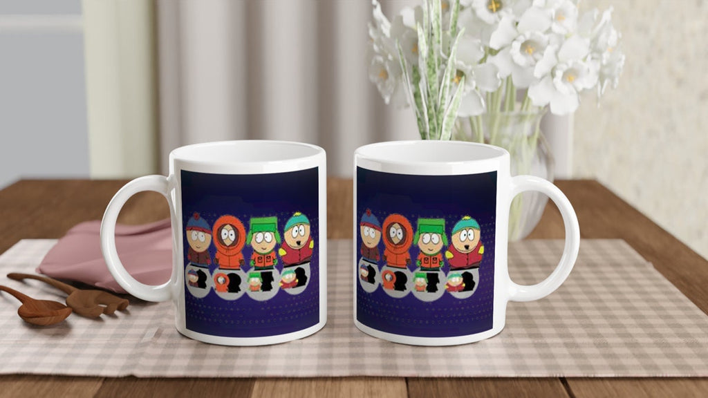 southpark gang , handmade ceramic southpark mug,90s animated cartoon,southpark gifts