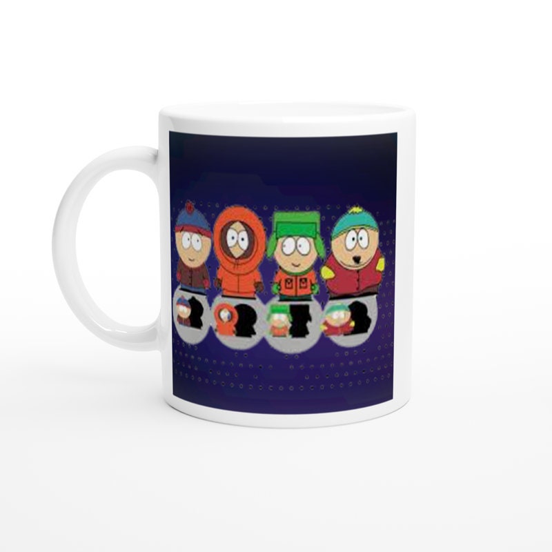 southpark gang , handmade ceramic southpark mug,90s animated cartoon,southpark gifts