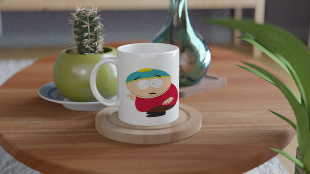 southpark eric cartman on tip toe, southpark , handmade ceramic southpark mug,90s animated cartoon,southpark gifts