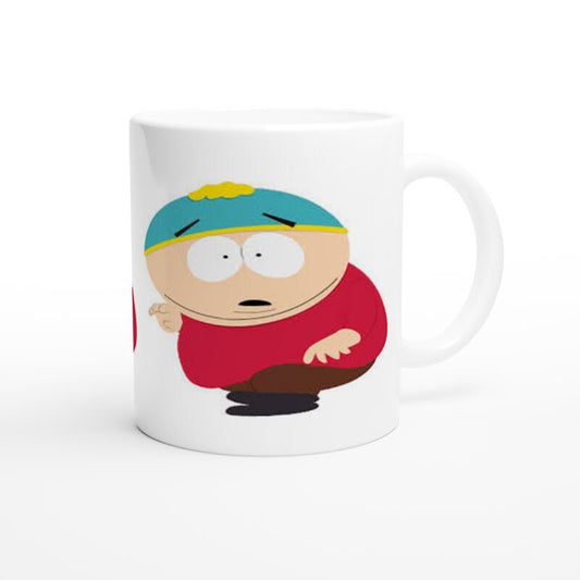southpark eric cartman on tip toe, southpark , handmade ceramic southpark mug,90s animated cartoon,southpark gifts