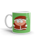 eric cartman as santa southpark , handmade ceramic southpark mug