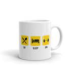 eat sleep gym motivational mug -fitness lover mug