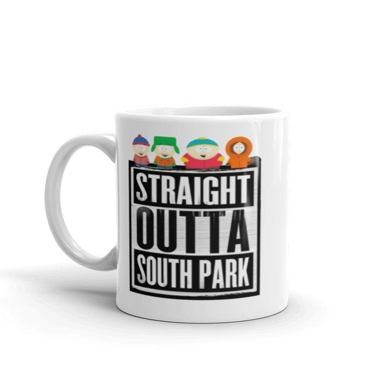 eric cartman striaght outta southpark ,handmade southpark mug,southpark gifts, cartman mug,90s cartoon mug