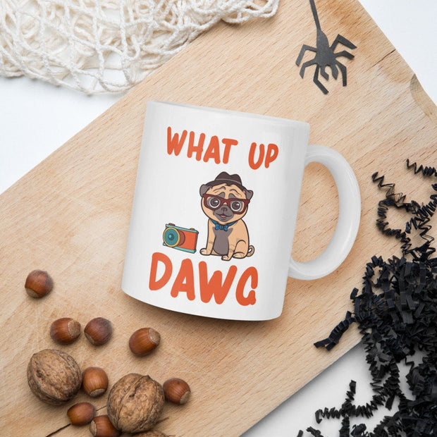 whats up dawg    , ceramic cute dog mug, easily distracted by dogs,idea for dog lovers