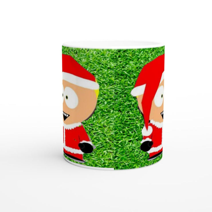 stan marsh as santa  , handmade ceramic southpark mug,90s animated cartoon,southpark gifts
