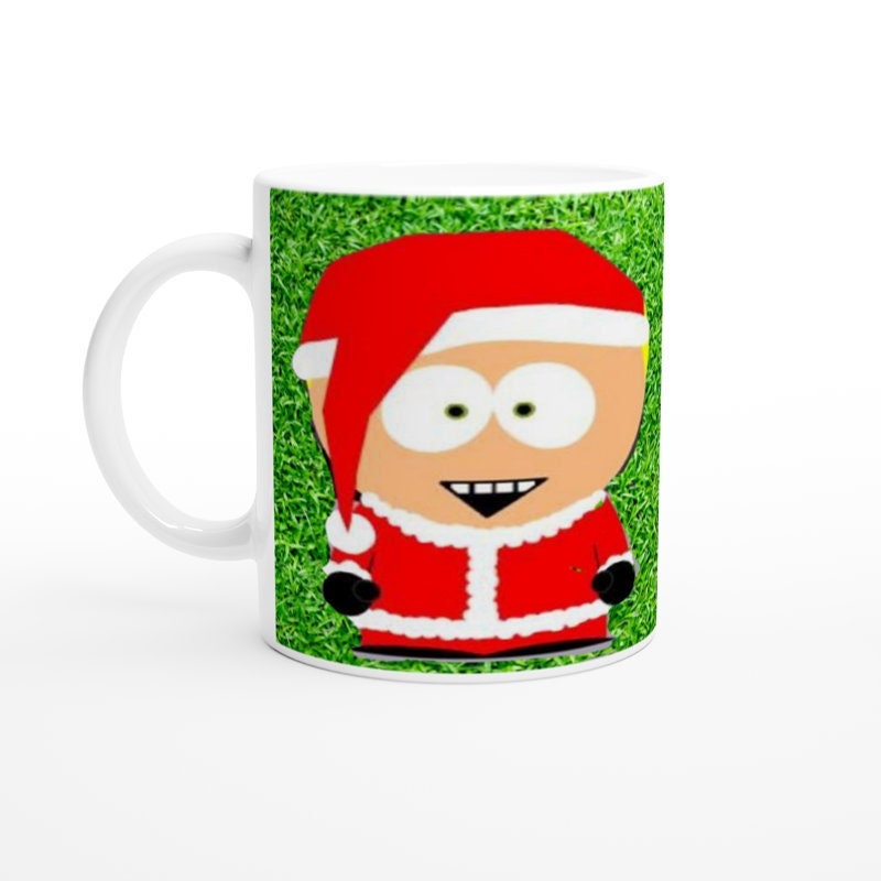 stan marsh as santa  , handmade ceramic southpark mug,90s animated cartoon,southpark gifts