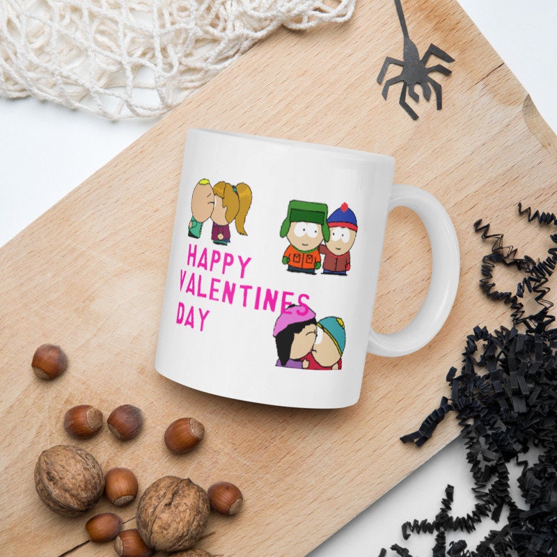 southpark happy valentines day   -southpark gifts,handmade southpark mug,southpark gifts, eric cop cartman mug,90s cartoon mug