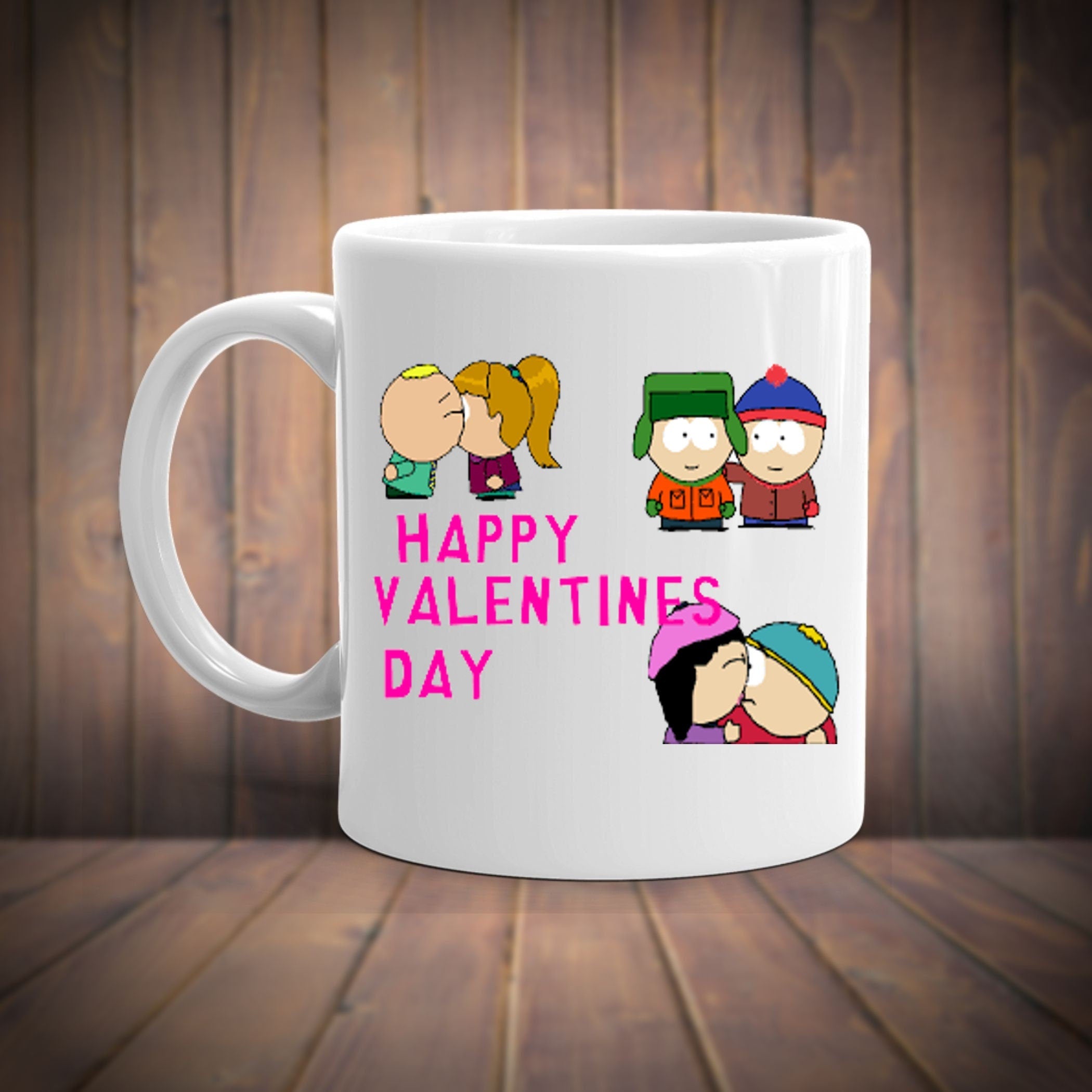 southpark happy valentines day   -southpark gifts,handmade southpark mug,southpark gifts, eric cop cartman mug,90s cartoon mug