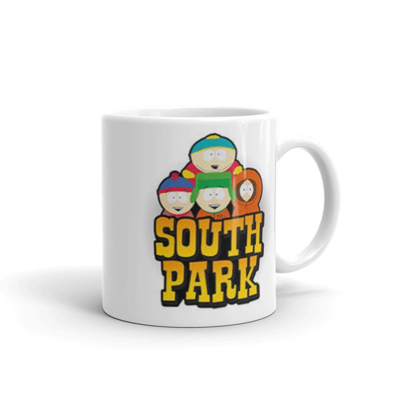 southpark gang line up ,handmade southpark mug,southpark gifts,cartman mug,90s cartoon mug,southpark cup gift