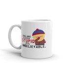 stan marsh  you are so god damm stupid  -southpark gifts,handmade southpark mug,southpark gifts,90s cartoon mug