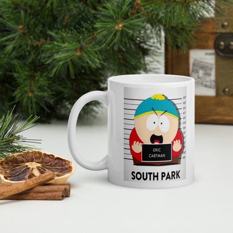 eric cartman mug shot , southpark mug gifts