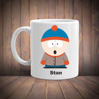 stan marsh -southpark ,handmade southpark mug,southpark gifts,90s cartoon mug