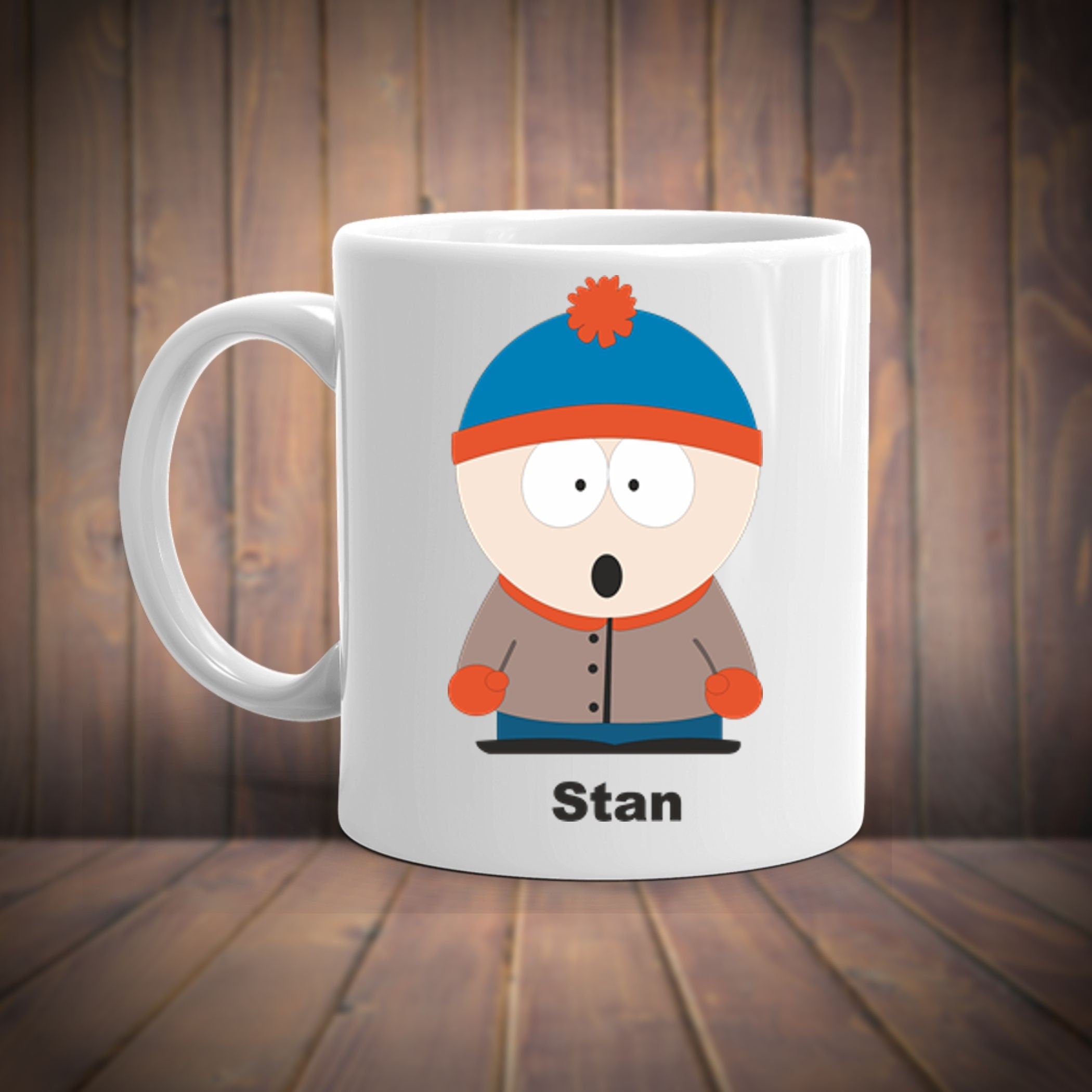 stan marsh -southpark ,handmade southpark mug,southpark gifts,90s cartoon mug