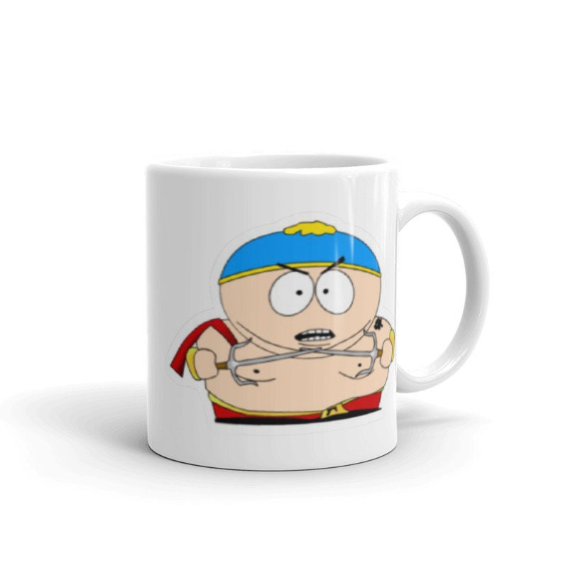eric cartman playing wth knifes  ,southpark mug gifts