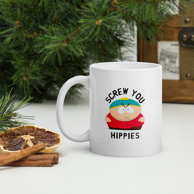 eric cartman screw you guys  , handmade ceramic southpark mug,90s animated cartoon,southpark gifts