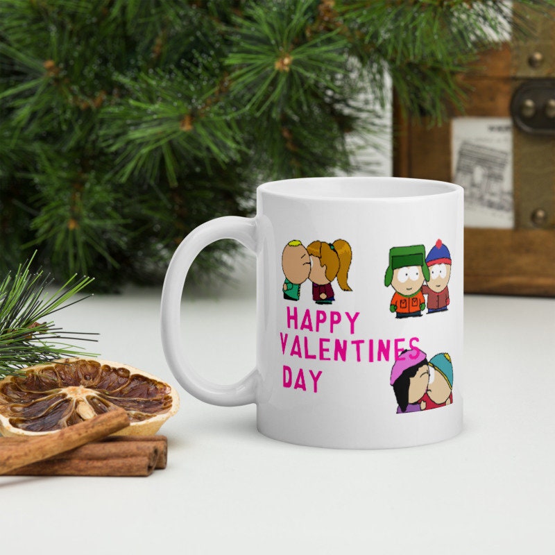 southpark happy valentines day   -southpark gifts,handmade southpark mug,southpark gifts, eric cop cartman mug,90s cartoon mug