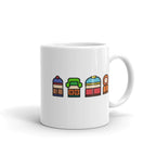 southpark gang in pixel format -southpark gifts,handmade southpark mug,southpark gifts, eric cop cartman mug,90s cartoon mug